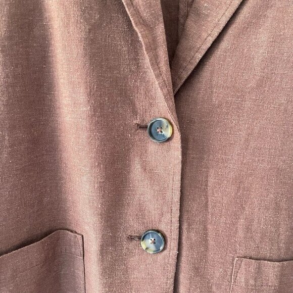 Marine Layer Flora Hemp Tencel Blazer Oversize Brown Women's Size XL NWOT - Picture 10 of 16